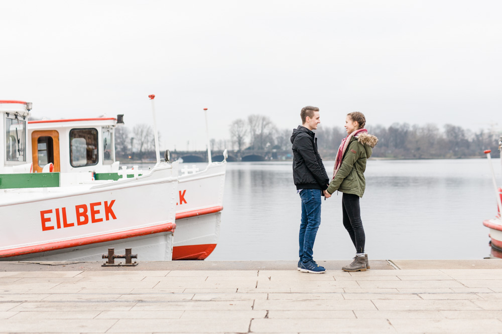 Ein Paarshooting in der Hamburger City